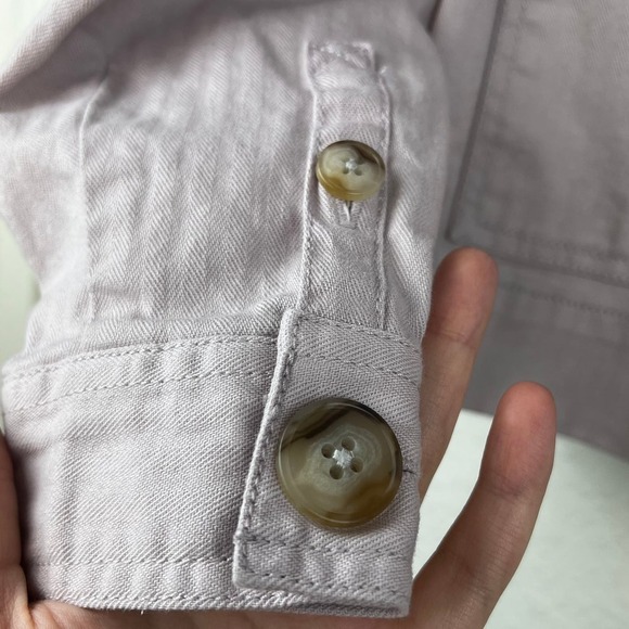 Madewell Lavender Purple Connor Cropped Button Front Chore Jacket Size XS - Picture 6 of 8